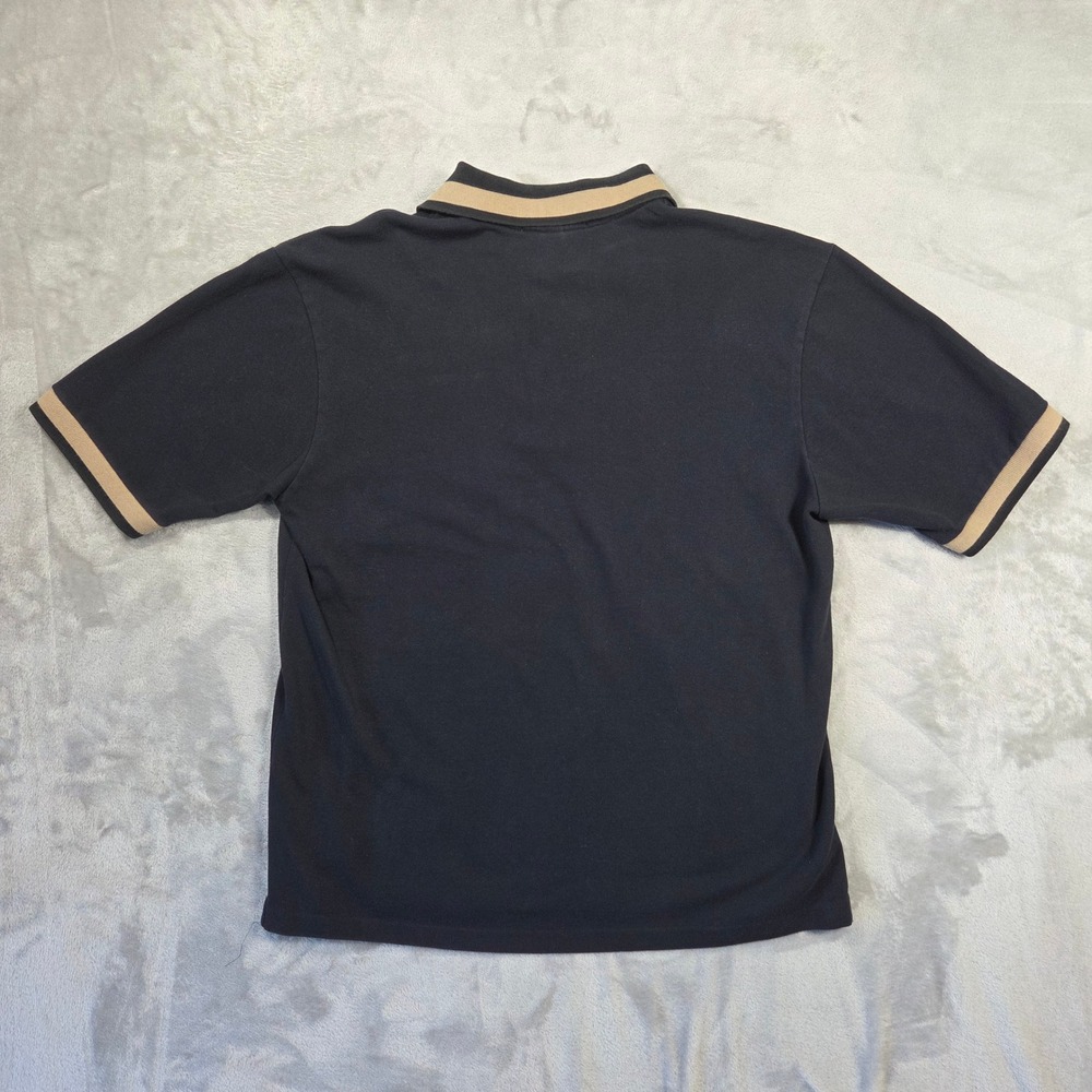 Cross Creek Men Navy Blue Short Sleeve Polo Shirt L Y2k Grunge Punk Skater Baggy - Picture 5 of 5